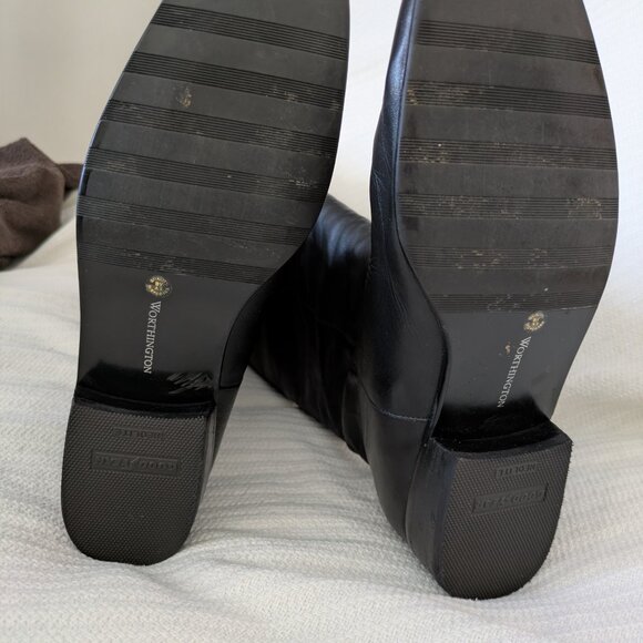 WORTHINGTON - Tall Black Leather Boots - Picture 5 of 5